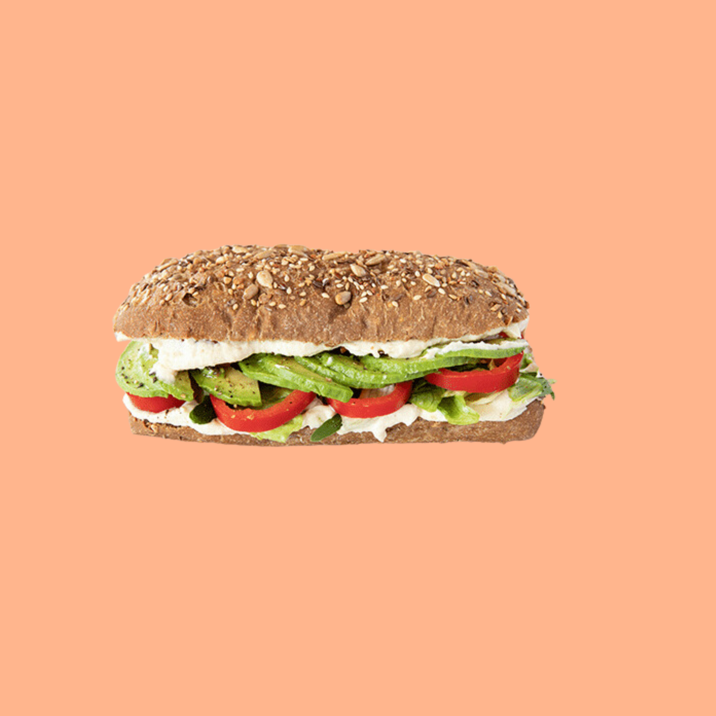 Hummus grilled paprika sandwich