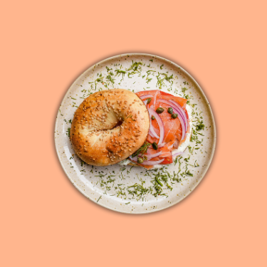 Salmon Bagel with Cream Cheese