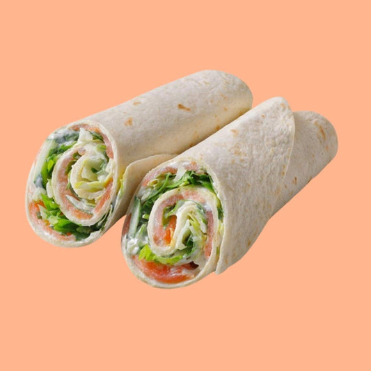 Salmon cream cheese wrap